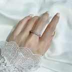 [LUXE] Bague de tennis ronde scintillante