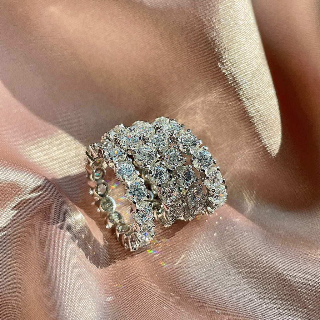 [LUXE] Bague de tennis ronde Eternity à coupe ronde