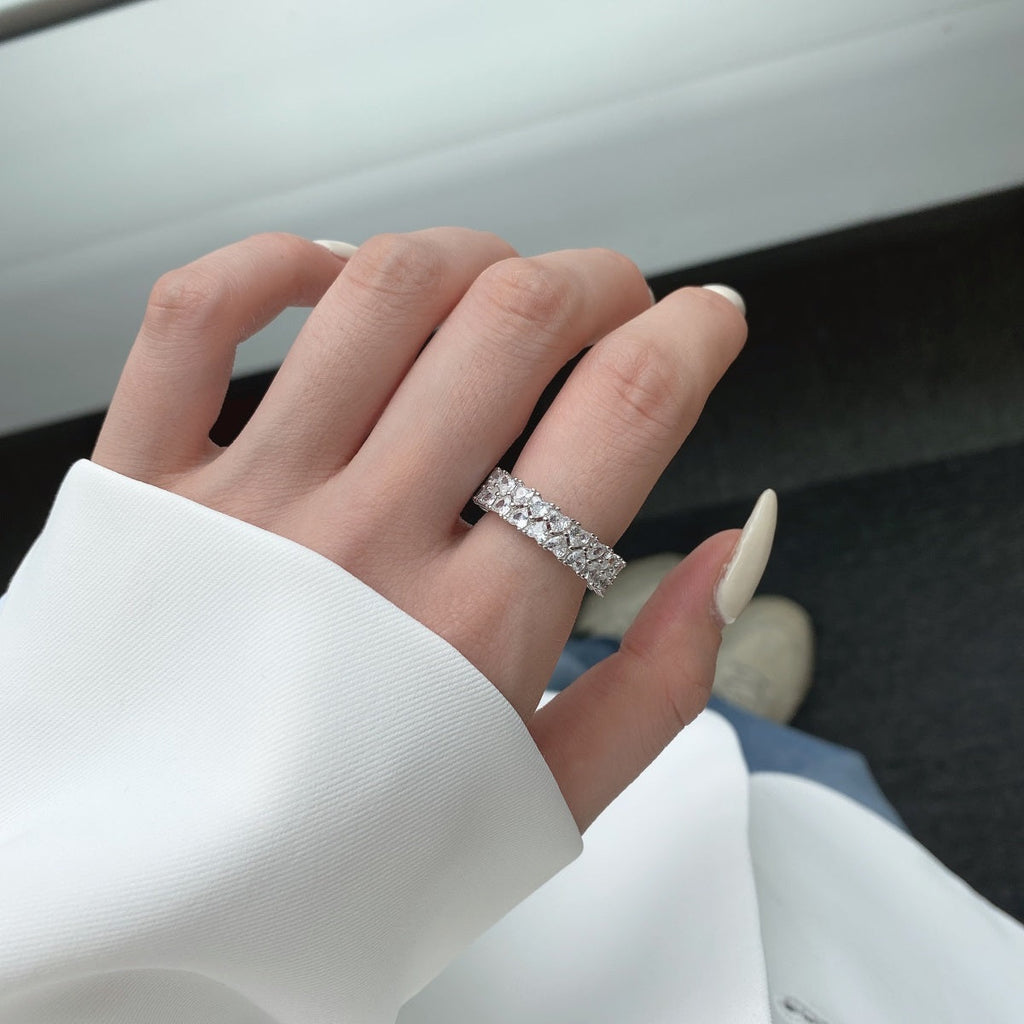 [LUXE]スパークリングフルハートリング
