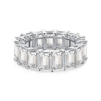 [LUXE]0.75 Carat Elegant Emerald Cut Tennis Ring