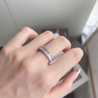 [LUXE]ユニークなカラフルなラディアントカットリング