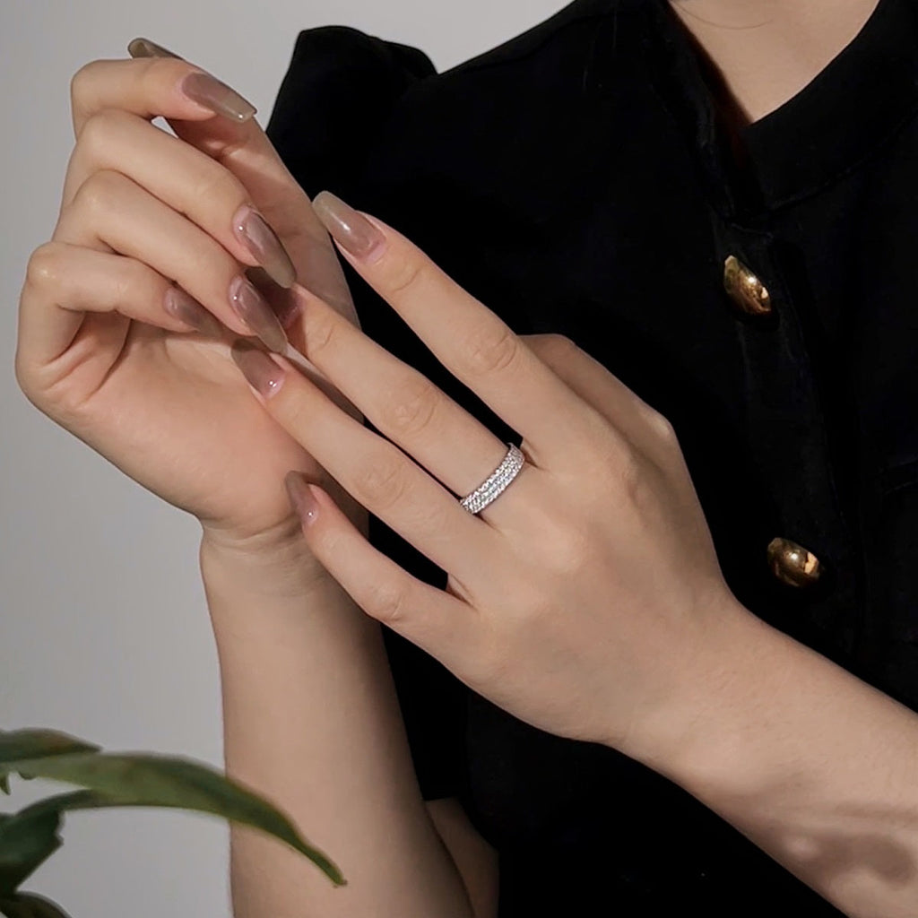[LUXE] Bague de tennis ronde délicate