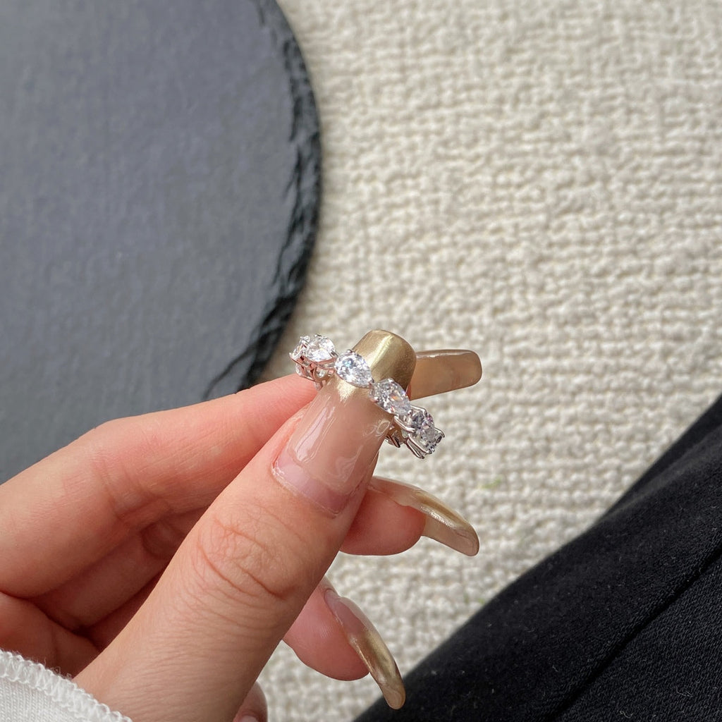 [LUXE] Bague de tennis exquise en forme de poire