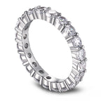 [LUXE] Bague de tennis ronde scintillante