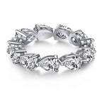 [LUXE] Bague de tennis exquise en forme de poire