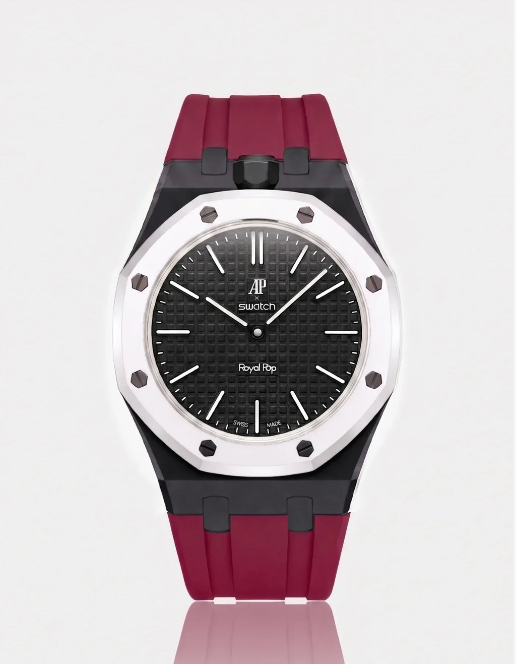 Silicone Strap & Case Royal Pop Ocho Negro(Customize  Colors)
