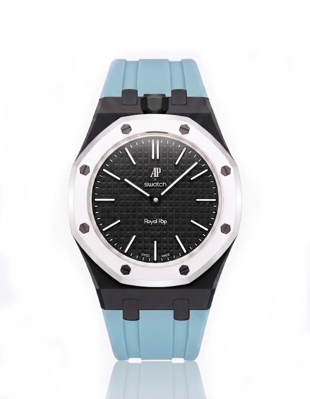 Silicone Strap & Case Royal Pop Ocho Negro(Customize  Colors)
