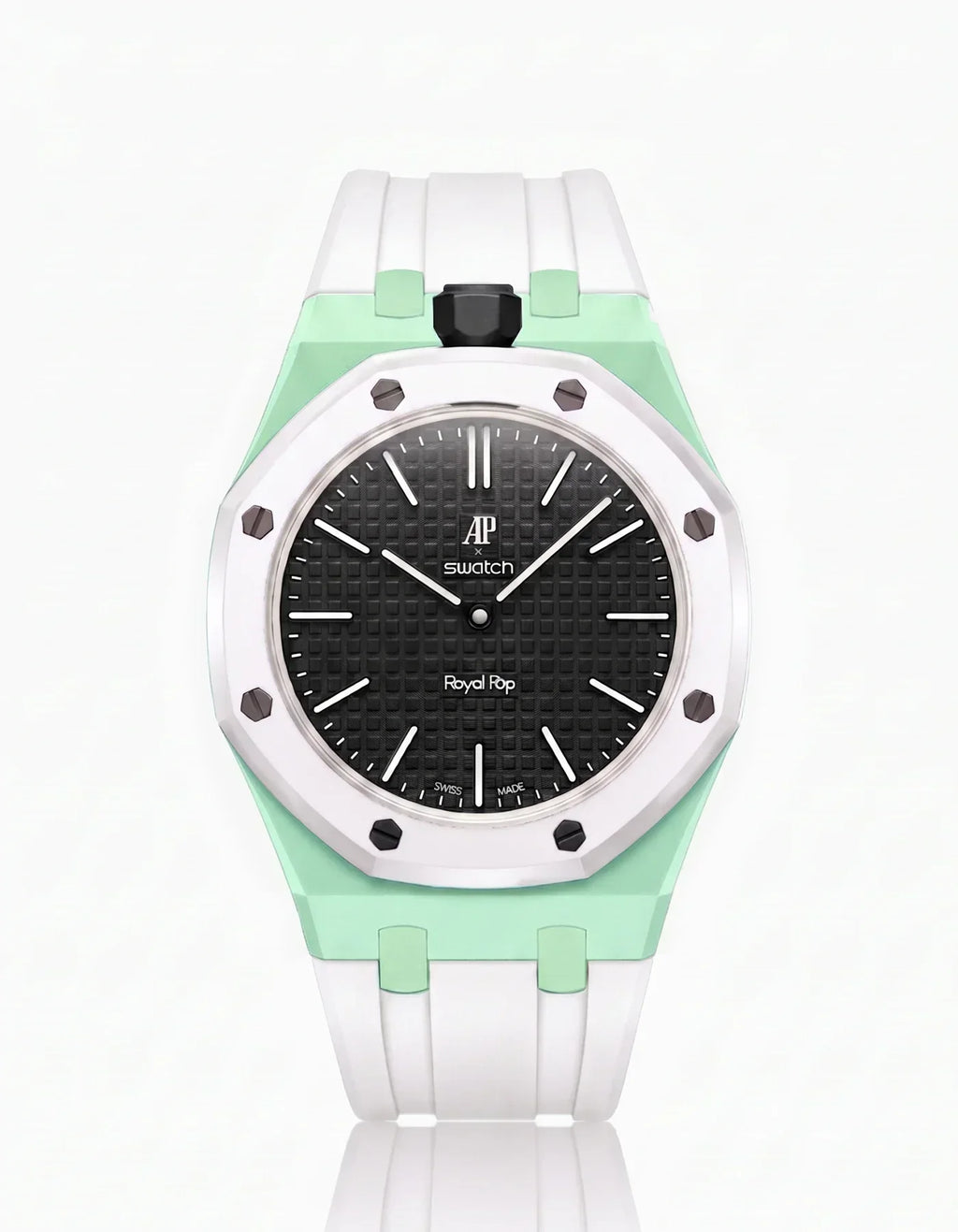 Silicone Strap & Case Royal Pop Ocho Negro(Customize  Colors)