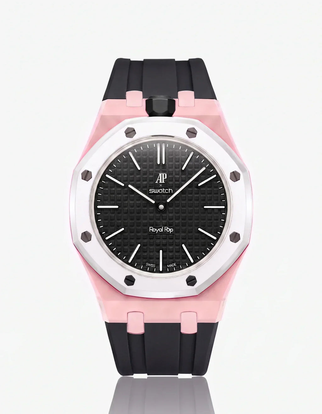 Silicone Strap & Case Royal Pop Ocho Negro(Customize  Colors)