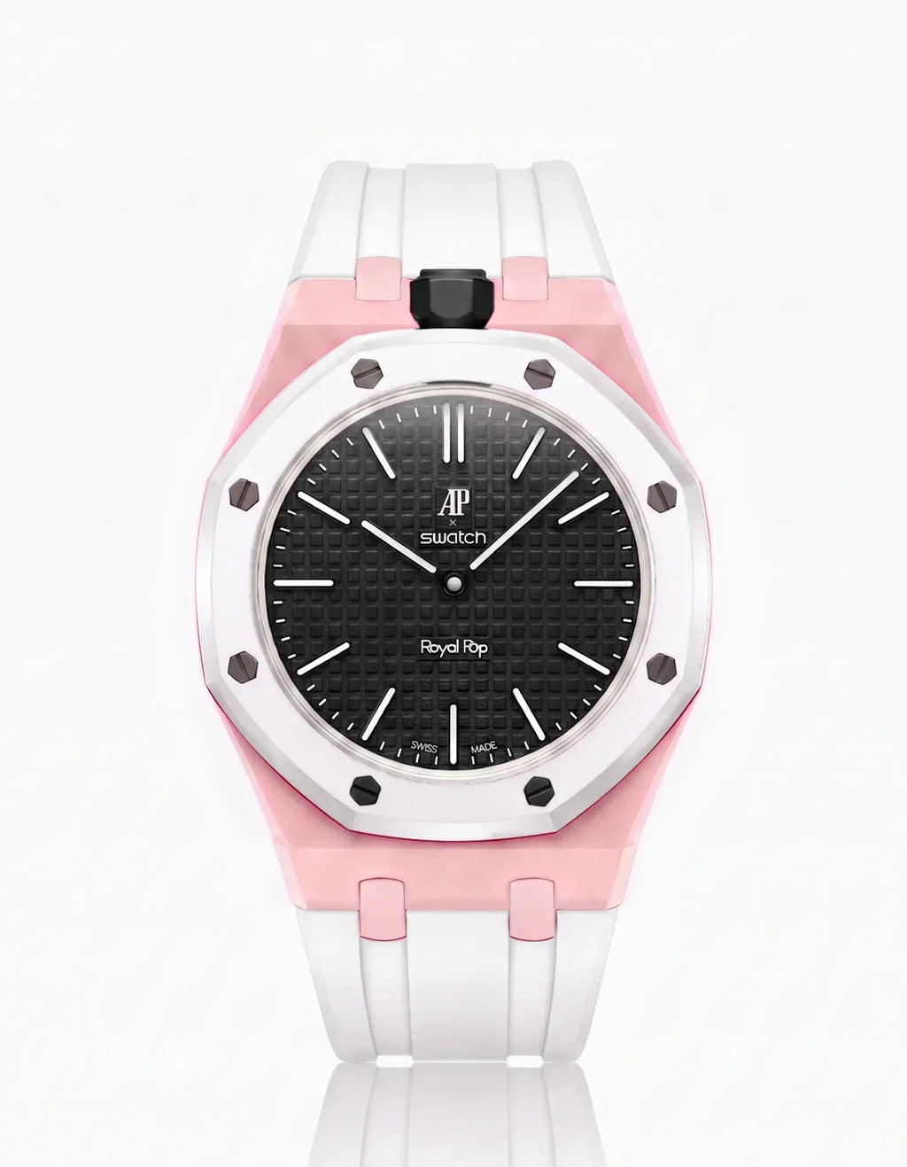 Silicone Strap & Case Royal Pop Ocho Negro(Customize  Colors)