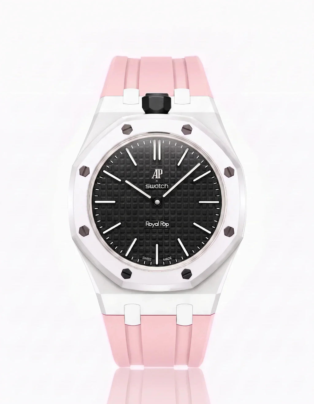 Silicone Strap & Case Royal Pop Ocho Negro(Customize  Colors)
