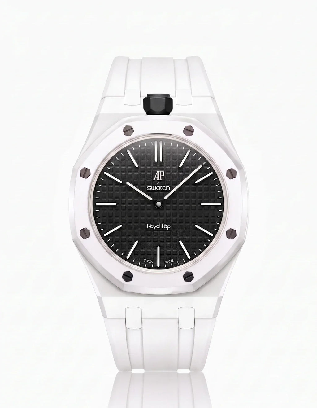 Silicone Strap & Case Royal Pop Ocho Negro(Customize  Colors)