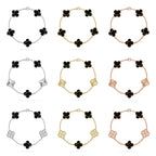[LUXE JEWELRY] CLOVER 5 MOTIF PULSAR STONE BRACELET COLLECTION