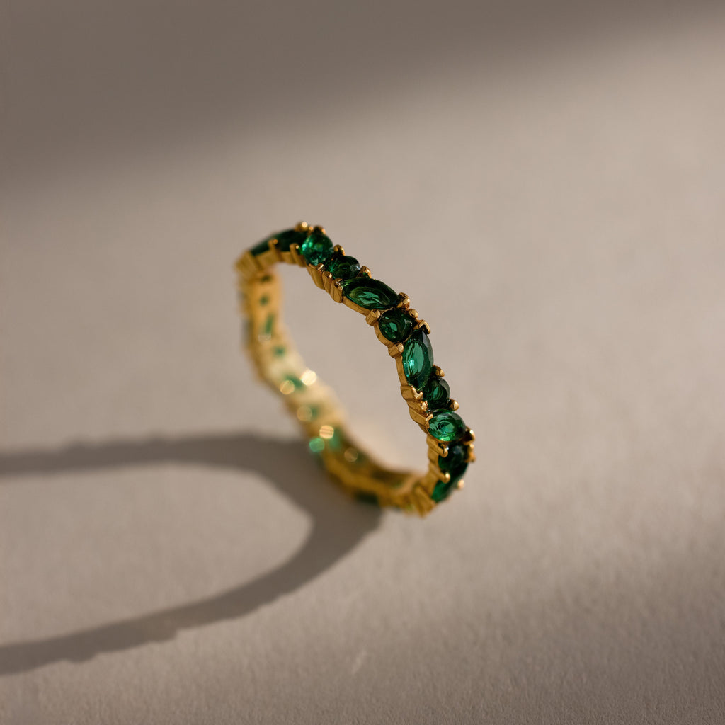 Staggered Marquise Birthstone Ring