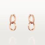 [LUXE JEWELRY] LOVE 3.3MM DANGLE HALF DIAMOND EARRINGS