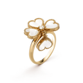 [LUXE JEWELRY]SWEET CLOVER WHITE MOP RING