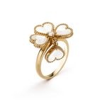 [LUXE JEWELRY]SWEET CLOVER WHITE MOP RING