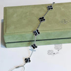 [LUXE JEWELRY] CLOVER 5 MOTIF PULSAR STONE BRACELET COLLECTION