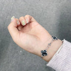 [LUXE JEWELRY] CLOVER 5 MOTIF PULSAR STONE BRACELET COLLECTION