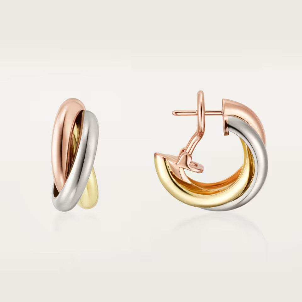 [LUXE JEWELRY] TRINITY ON DIAMOND CLASSIC EARRINGS