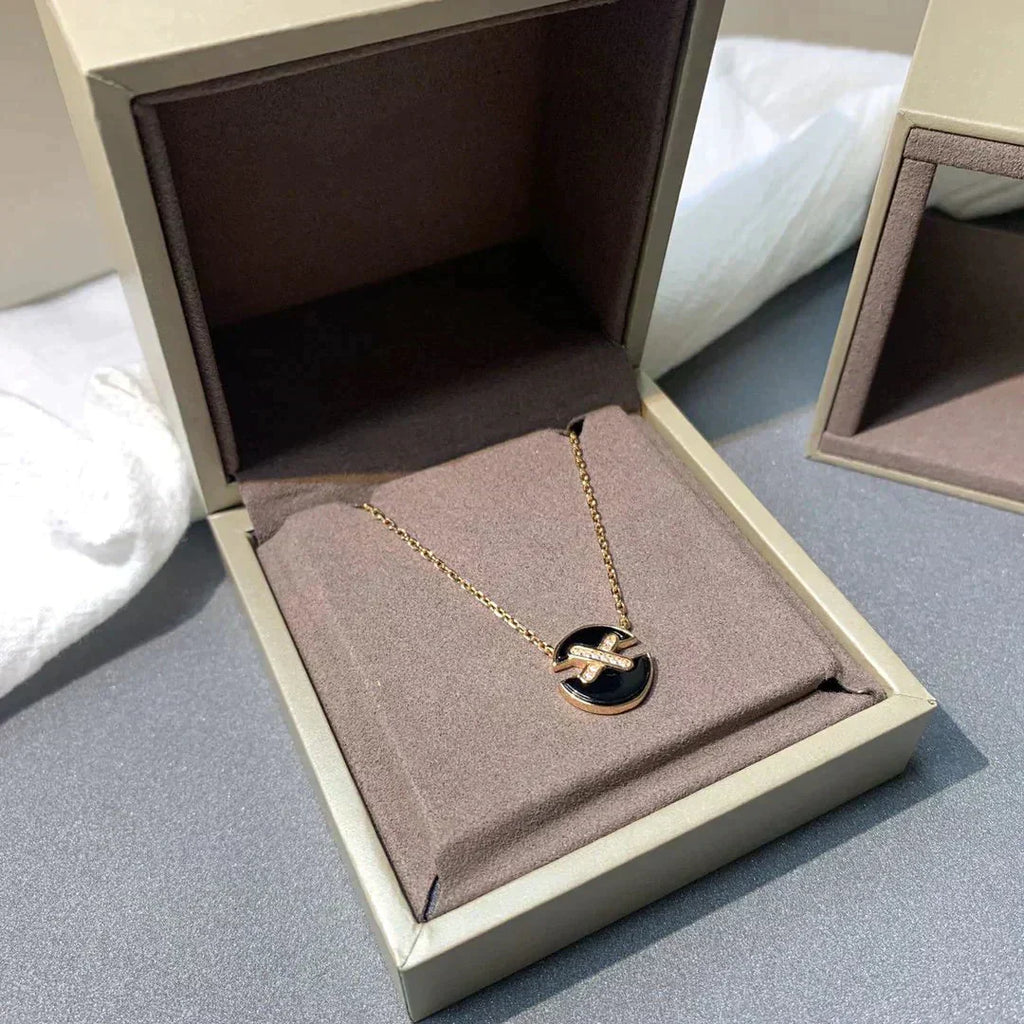 [LUXE JEWELRY]JEUX DE ROSE GOLD DIAMOND NECKLACE