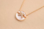 [LUXE JEWELRY]JEUX DE ROSE GOLD DIAMOND NECKLACE
