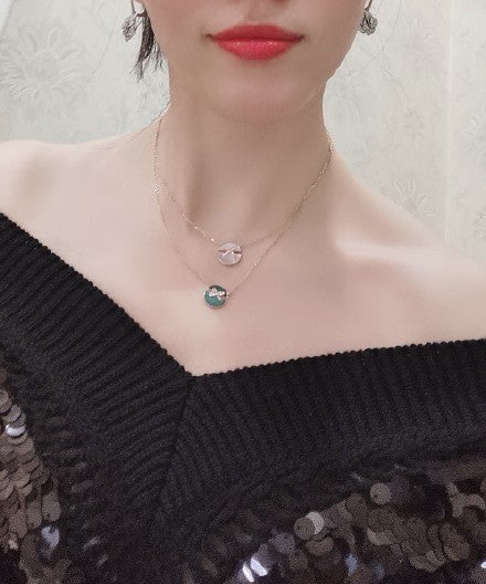 [LUXE JEWELRY]JEUX DE ROSE GOLD DIAMOND NECKLACE