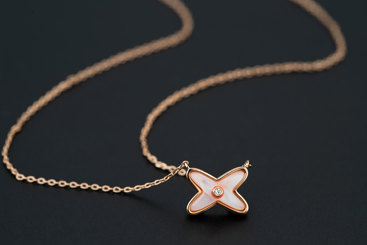 [LUXE JEWELRY]JEUX DE NECKLACE 1 DIAMOND