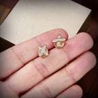 [LUXE JEWELRY]JEUX DE GOLD DIAMOND EARRINGS