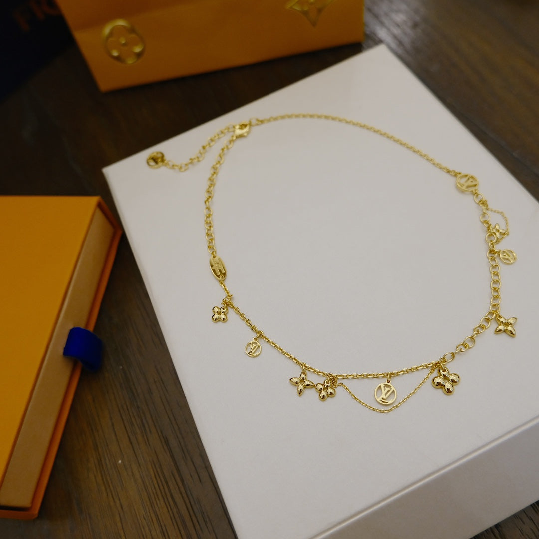 [LUXE JEWELRY]BLOOMING SUPPLE NECKLACE BRASS