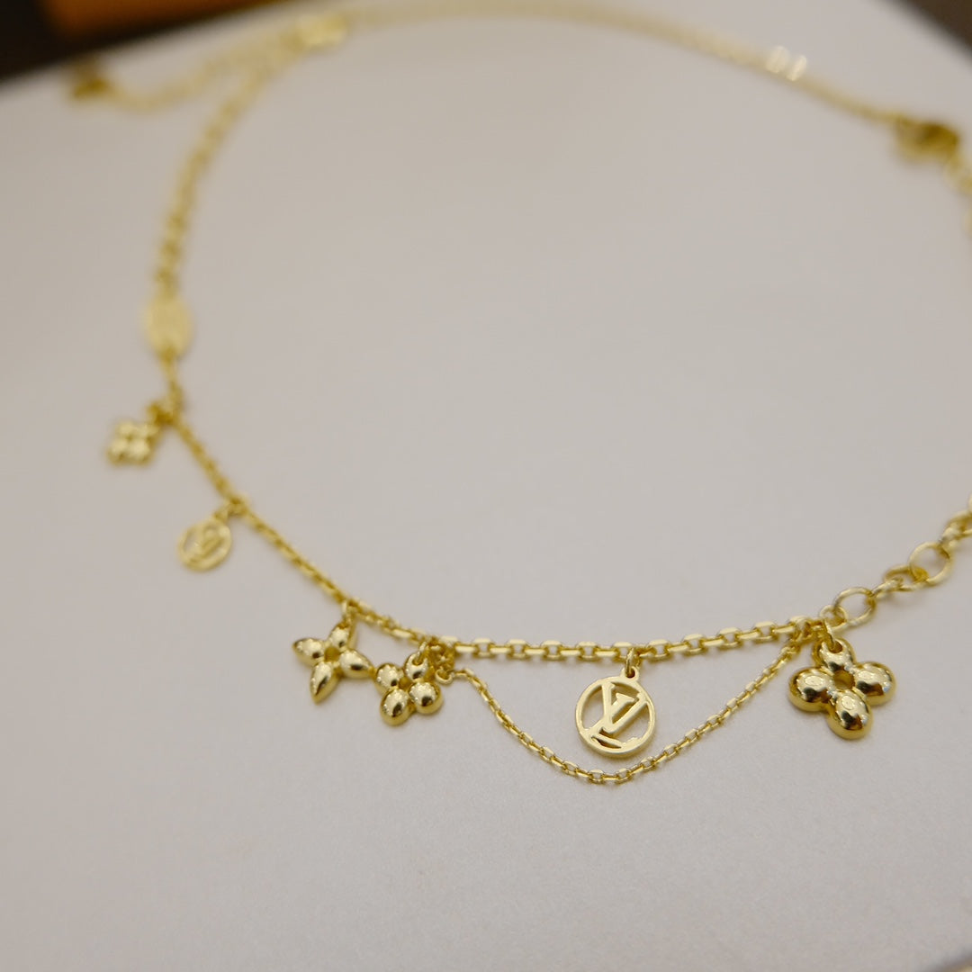 [LUXE JEWELRY]BLOOMING SUPPLE NECKLACE BRASS