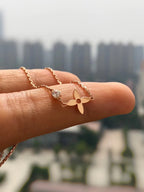 [LUXE JEWELRY]BLOSSOM PENDANT PINK GOLD AND DIAMOND