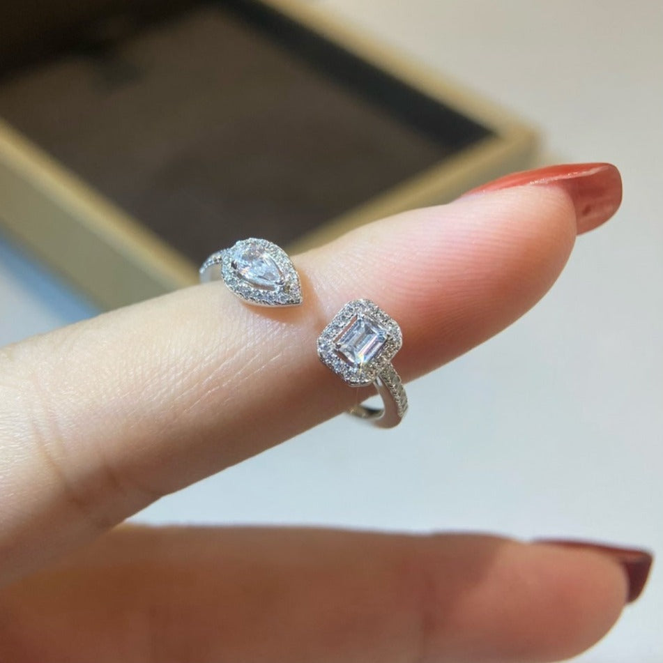 [LUXE JEWELRY]MY TWIN TOI & MOI SILVER DIAMOND RING