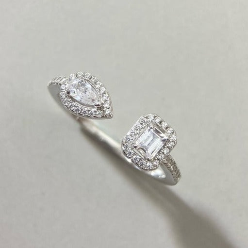 [LUXE JEWELRY]MY TWIN TOI & MOI SILVER DIAMOND RING