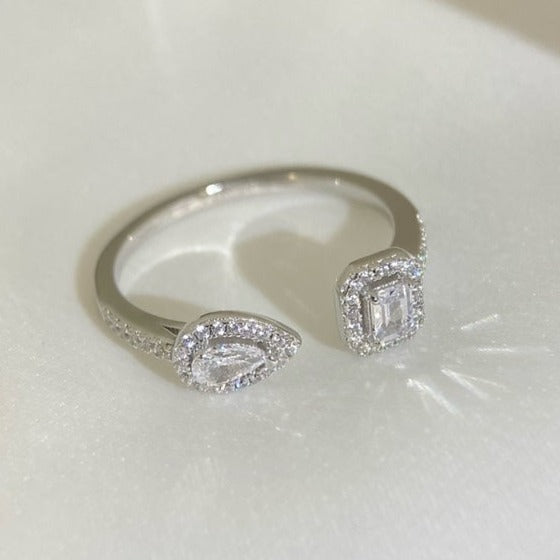 [LUXE JEWELRY]MY TWIN TOI & MOI SILVER DIAMOND RING