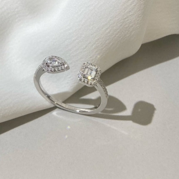 [LUXE JEWELRY]MY TWIN TOI & MOI SILVER DIAMOND RING
