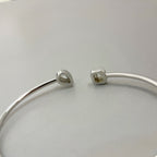 [LUXE JEWELRY]JONC FLEX MY TWIN TOI & MOI SILVER DIAMOND BRACELET