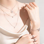 [LUXE JEWELRY]LUCKY MOVER PM PAVED NECKLACE