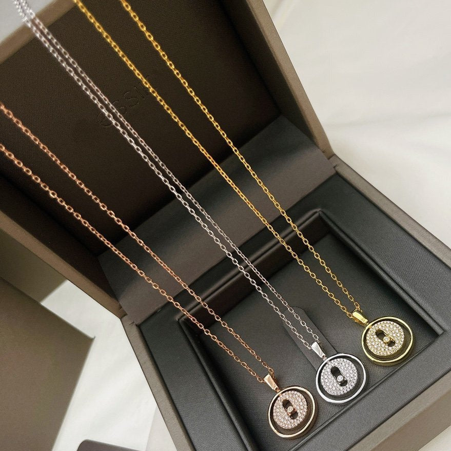 [LUXE JEWELRY]LUCKY MOVER PM PAVED NECKLACE