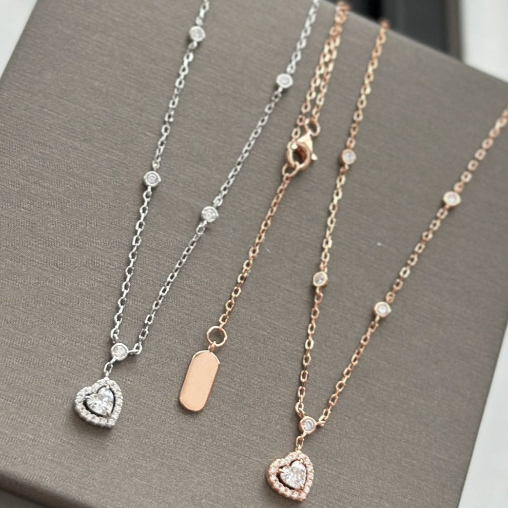 [LUXE JEWELRY]JOY HEART DIAMOND NECKLACE