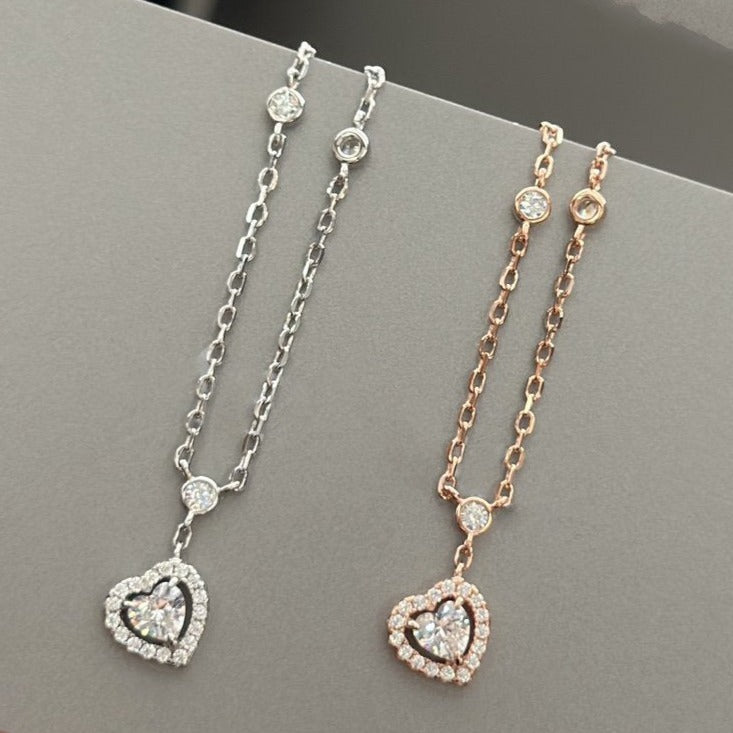 [LUXE JEWELRY]JOY HEART DIAMOND NECKLACE