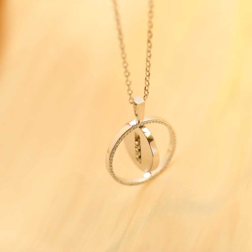 [LUXE JEWELRY]LUCKY MOVE MM SILVER DIAMOND NECKLACE