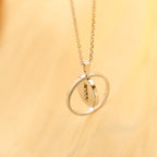 [LUXE JEWELRY]LUCKY MOVE MM SILVER DIAMOND NECKLACE