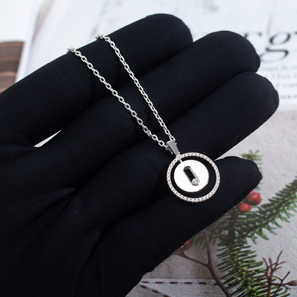 [LUXE JEWELRY]LUCKY MOVE PM NECKLACE SILVER DIAMOND