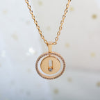 [LUXE JEWELRY]LUCKY MOVE PM NECKLACE PINK GOLD DIAMOND