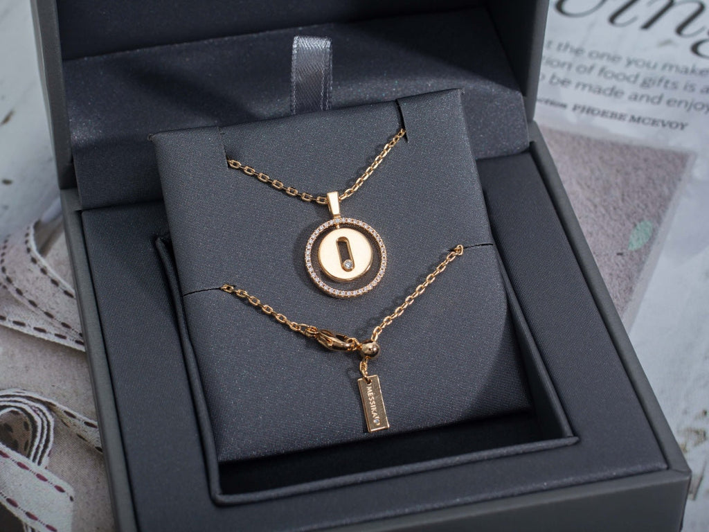 [LUXE JEWELRY]LUCKY MOVE PM NECKLACE PINK GOLD DIAMOND