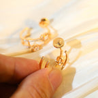 [LUXE JEWELRY]CREOLES MY TWIN 2 RANGS SILVER DIAMOND EARRINGS