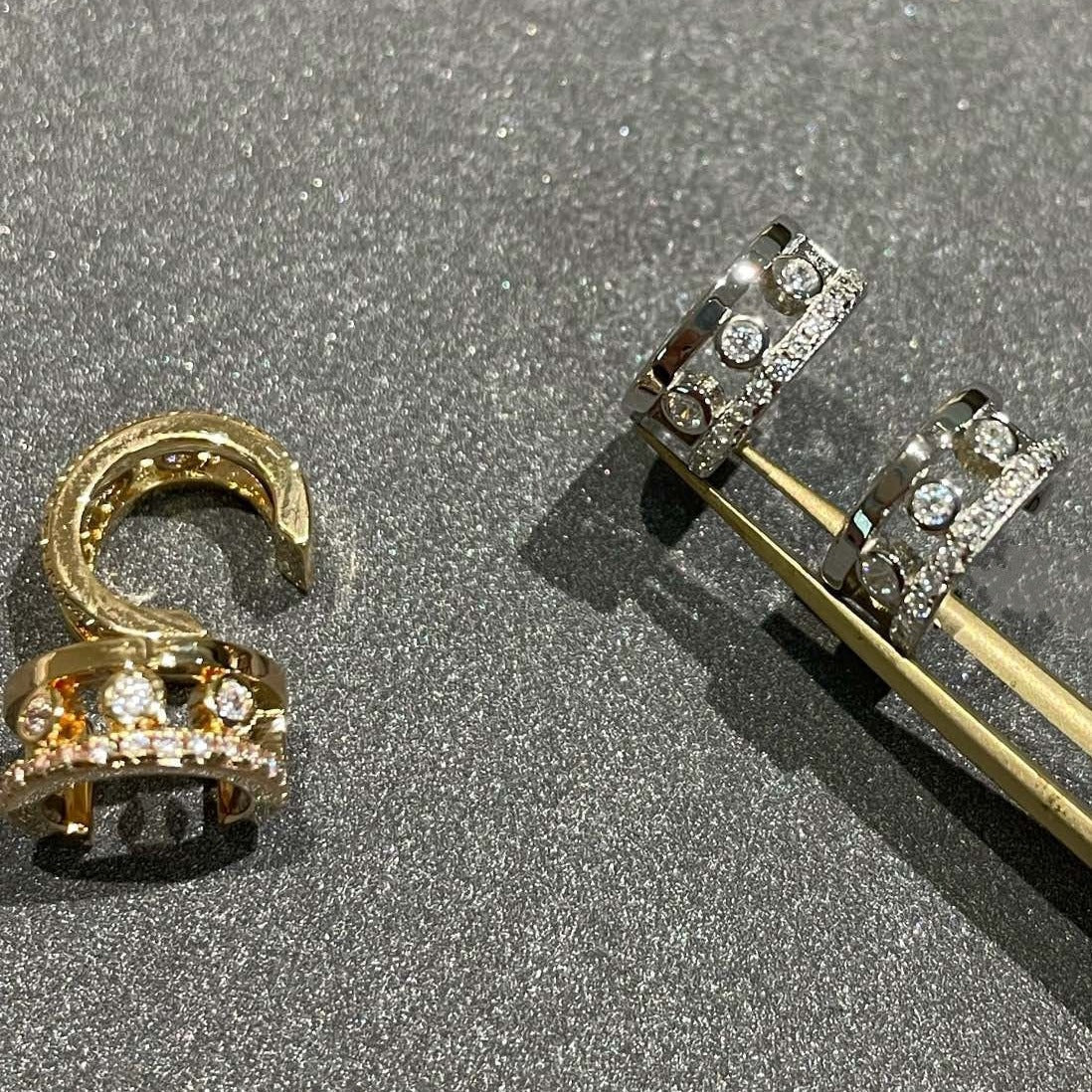[LUXE JEWELRY]MOVE ROMANE EARRINGS DIAMOND