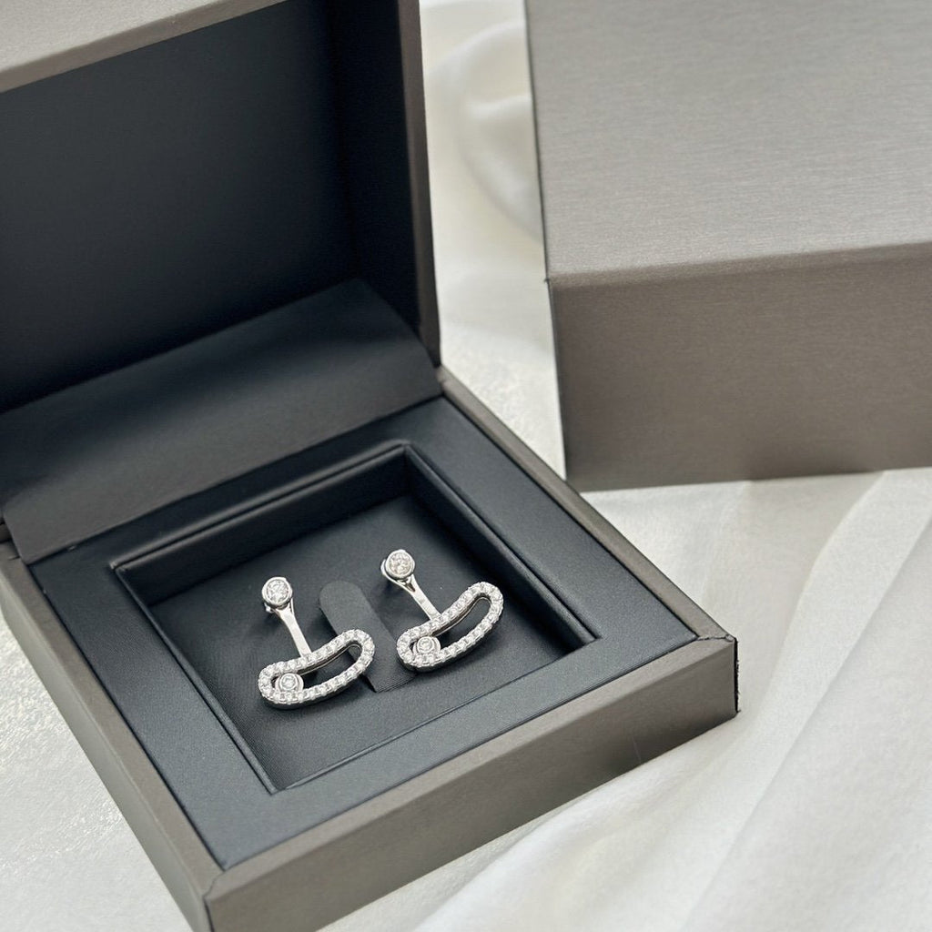 [Luxe Jewellery] MOVE UNO SILVER DIAMOND EARRINGS