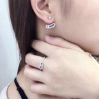 [Luxe Jewellery] MOVE UNO SILVER DIAMOND EARRINGS